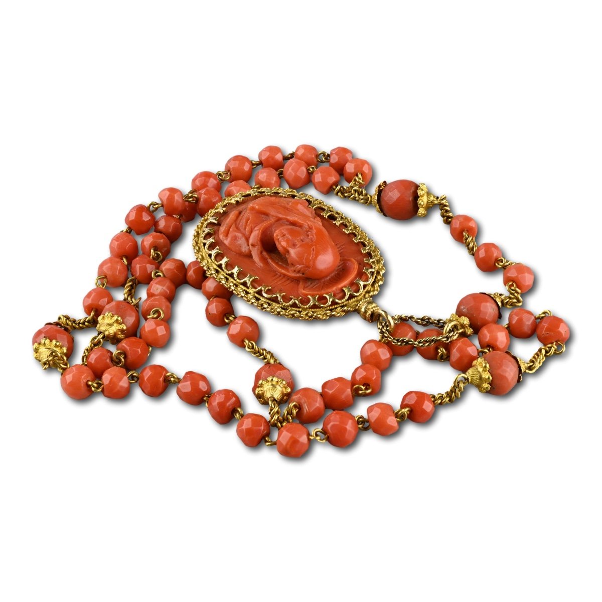 Coral And Gold Rosary. Sicilian, First Quarter Of The 17th Century.-photo-2