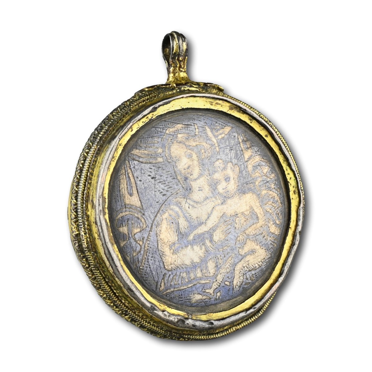 Pendentif De Mariage En Vermeil Et Niellé. Italien, XVe Siècle.  -photo-4