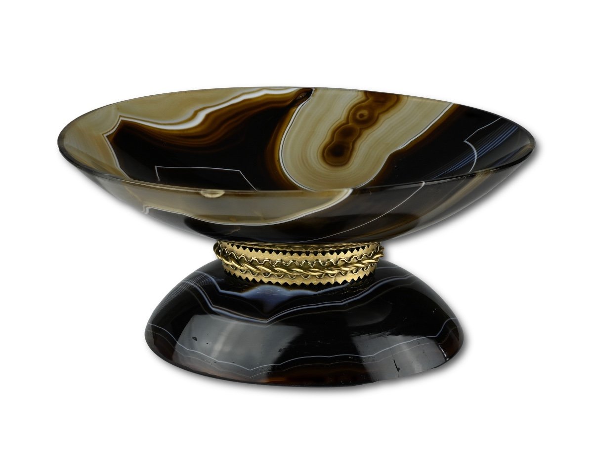 Silver Gilt Mounted Agate Bowl, Late 19th Century.-photo-2