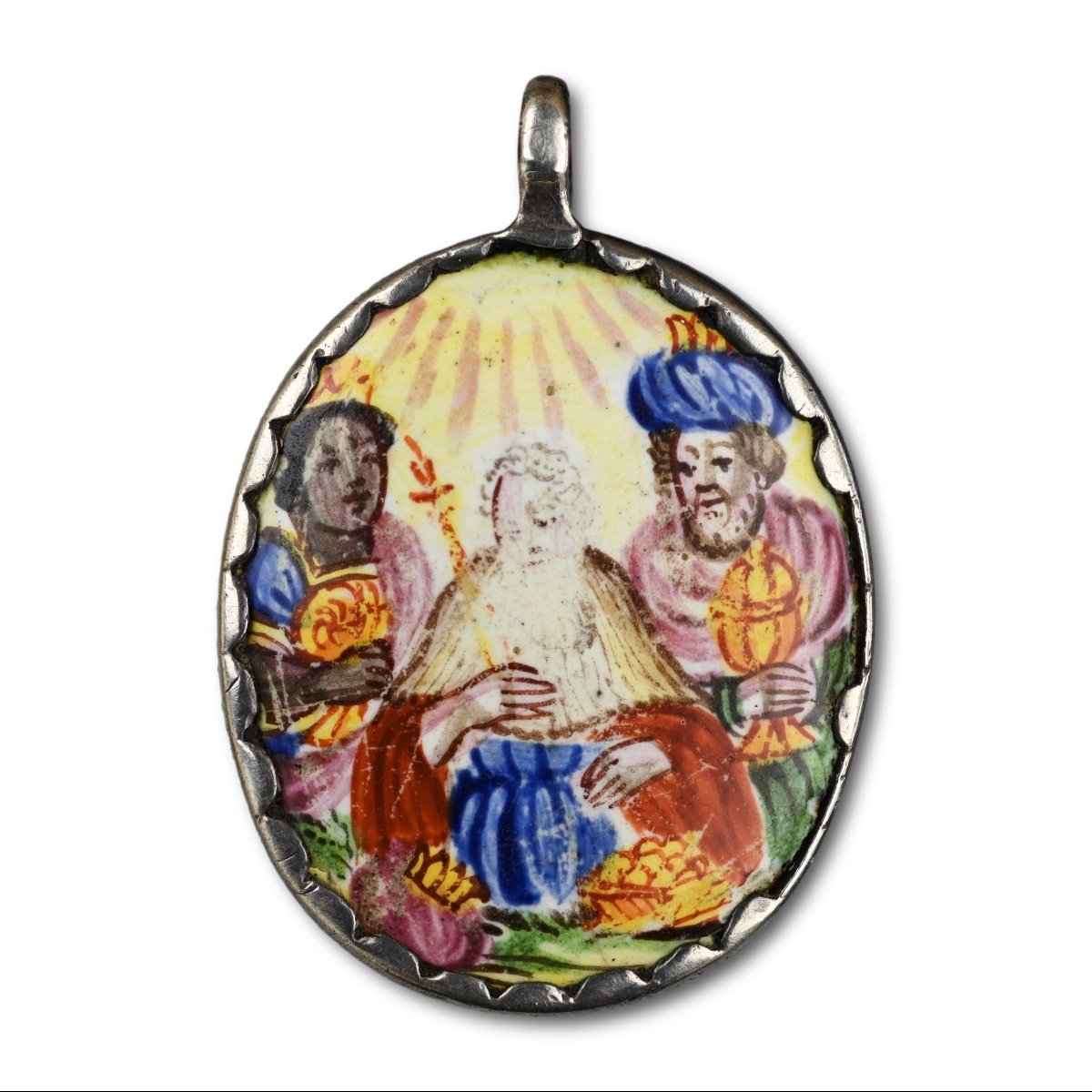 Small Devotional Pendant With The Magi. German, Circa 1700.-photo-2