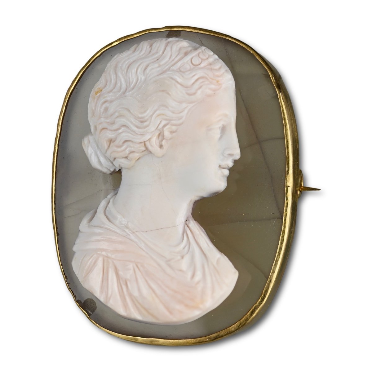 Renaissance Sardonyx Cameo Of A Beautiful Young Woman. Italian, 16th Century.-photo-2