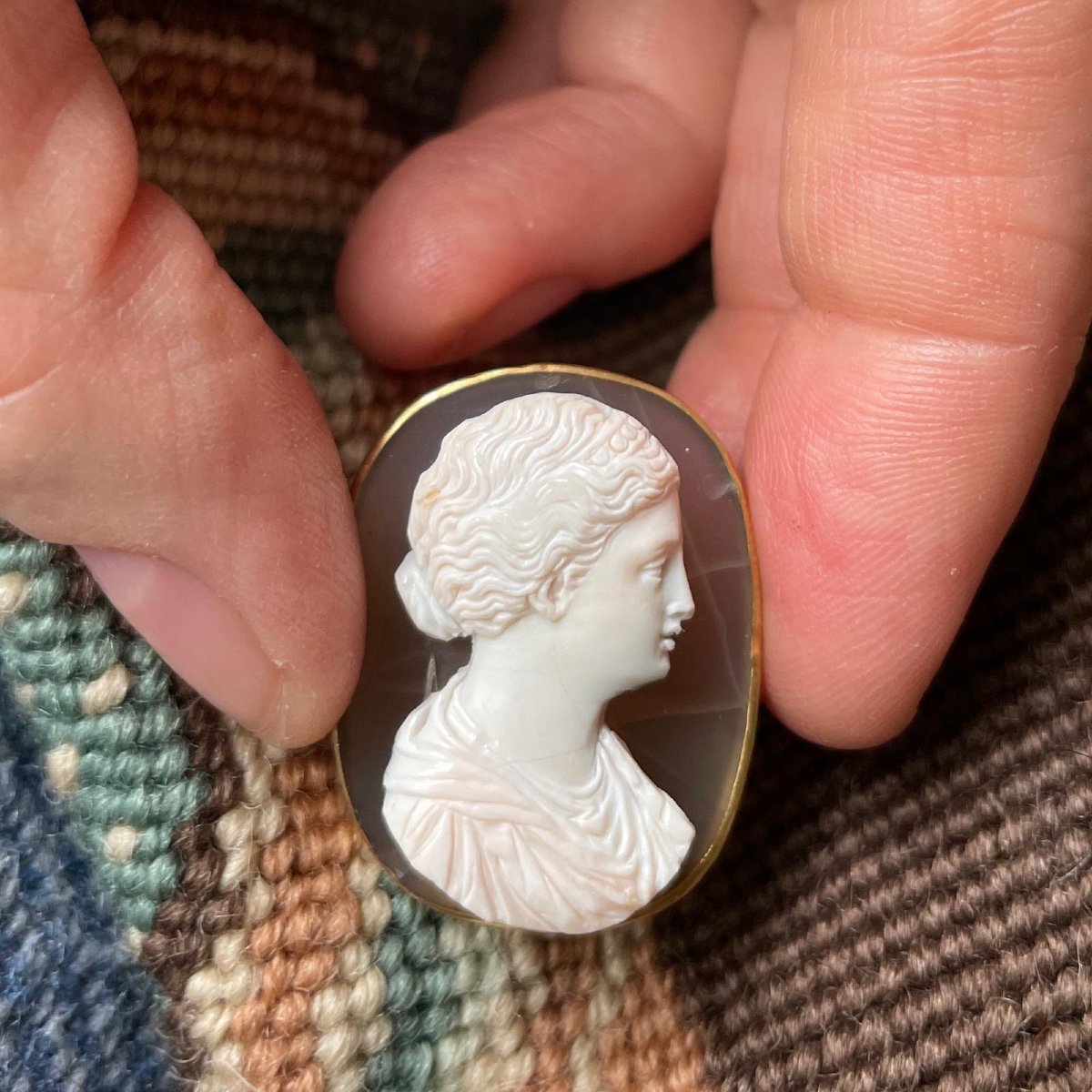 Renaissance Sardonyx Cameo Of A Beautiful Young Woman. Italian, 16th Century.-photo-7