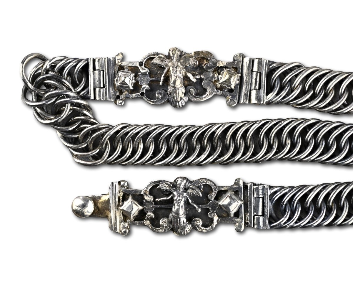 Collier En Argent Renaissance. Allemand, Seconde Moitié Du XVIe Siècle. -photo-3