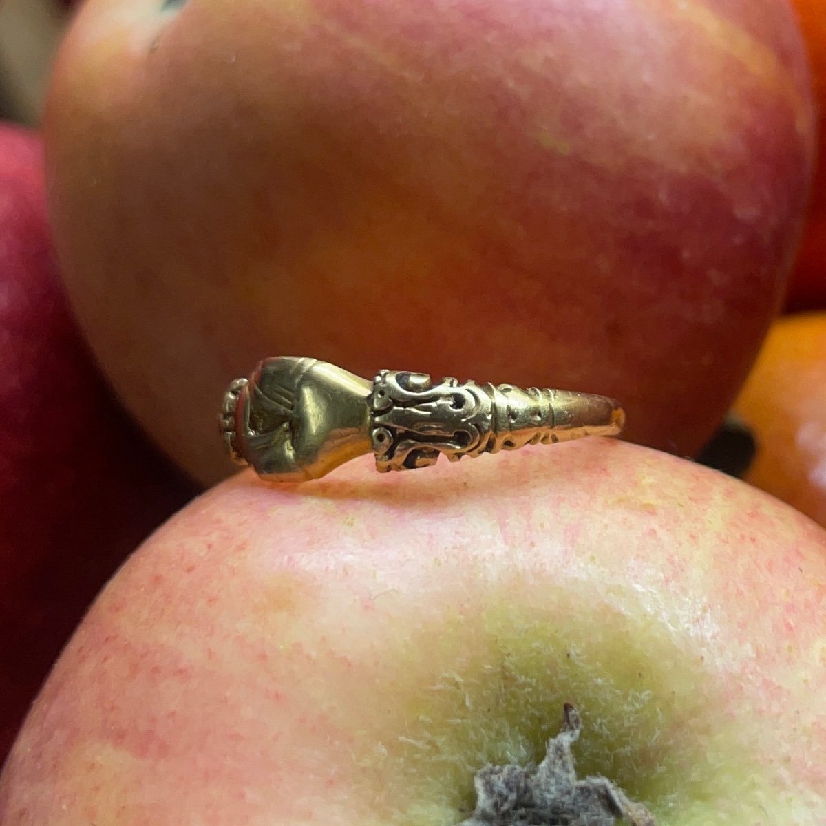 Bague Fede En Or De Haute Qualité. Probablement Anglaise, Fin Du XVIe / Début Du XVIIe Siècle. -photo-2