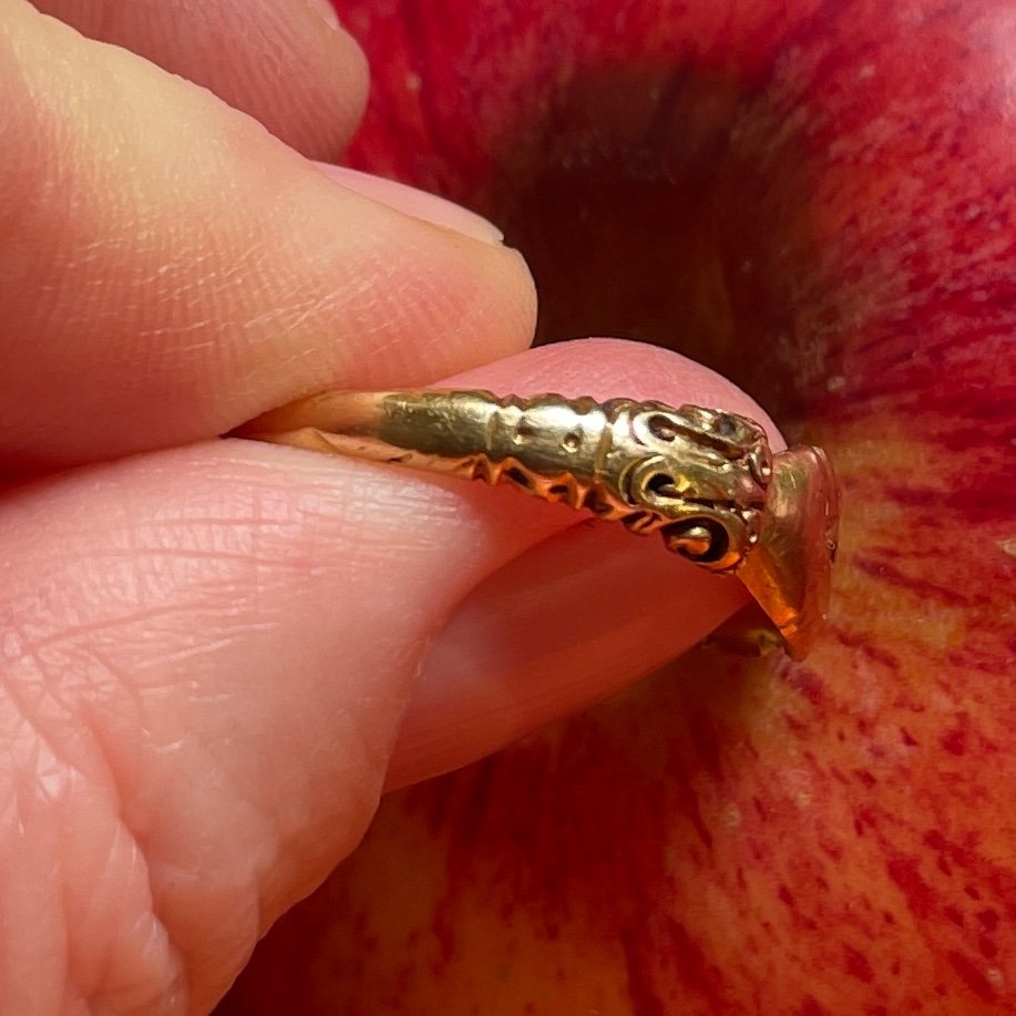 Bague Fede En Or De Haute Qualité. Probablement Anglaise, Fin Du XVIe / Début Du XVIIe Siècle. -photo-5