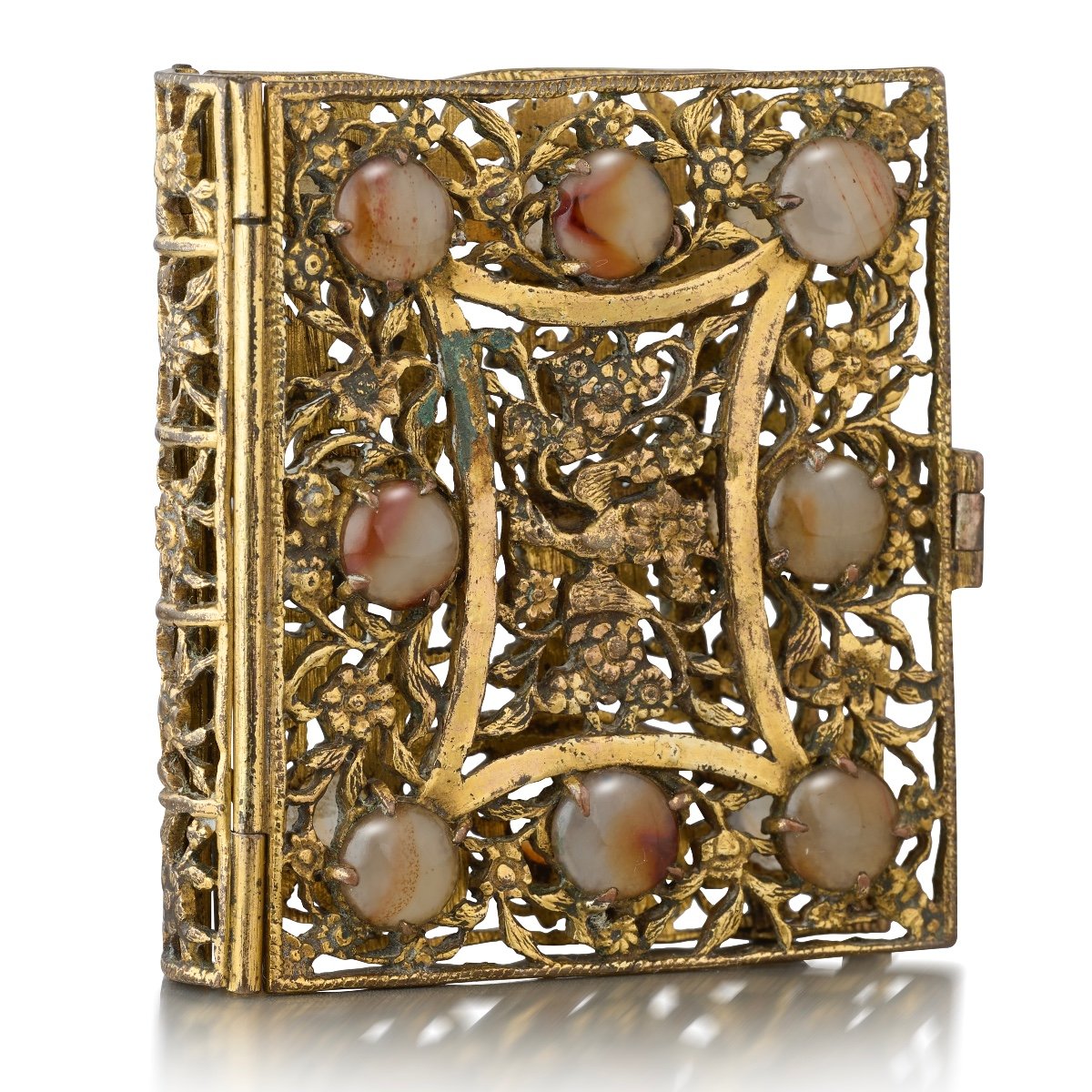 Book Shaped Needle Case With Garnets And Agates. Dutch, Circa 1700. -photo-4