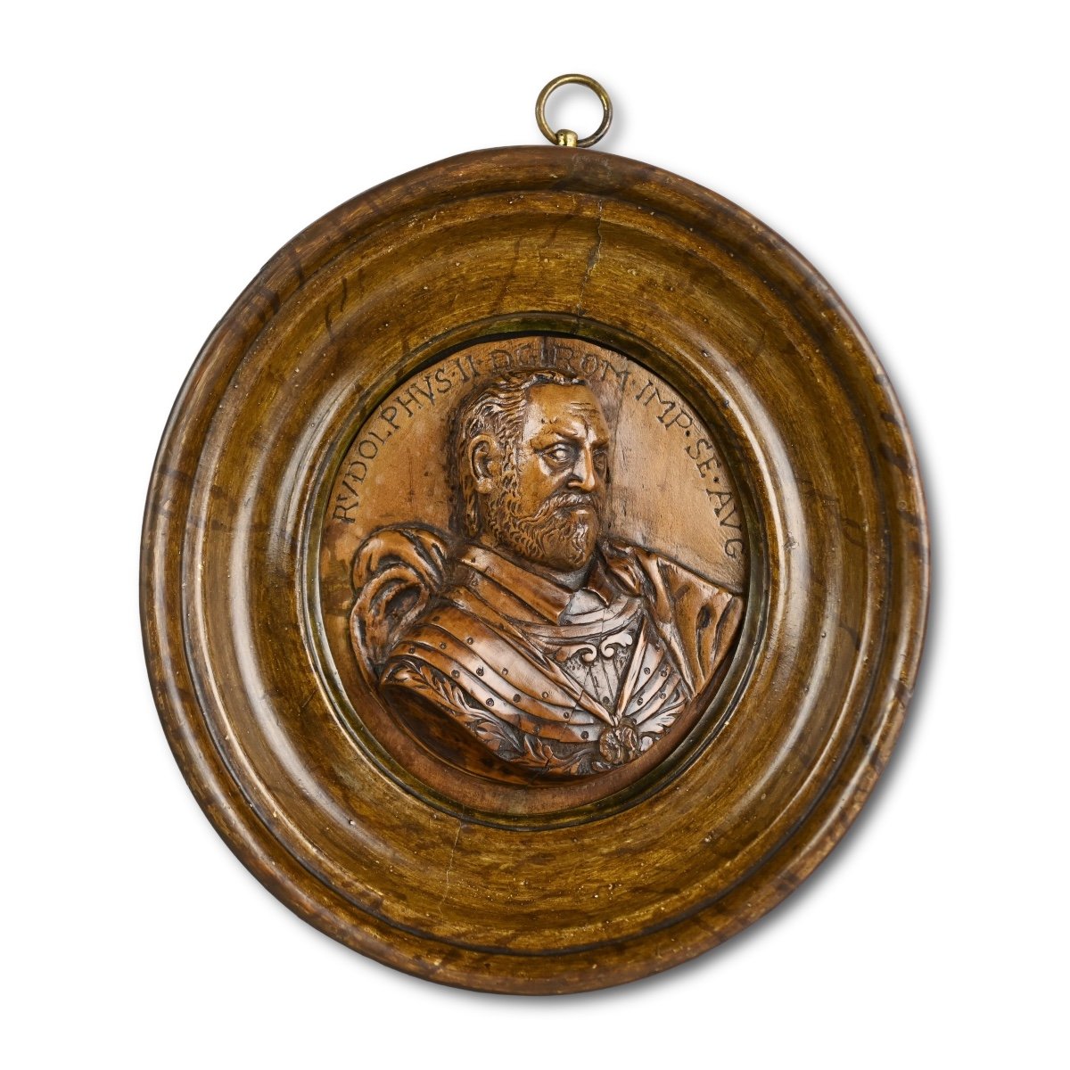 Framed Fruitwood Relief Of Rudolf Ii, Holy Roman Emperor (c.1552 - 1612).