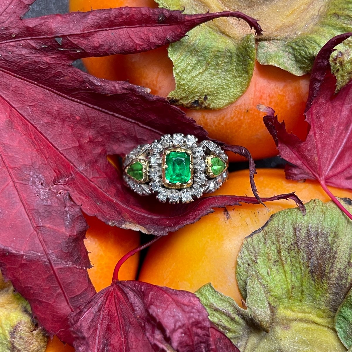 Georgian Diamond And Green Paste Ring. English, Early 19th Century.-photo-4