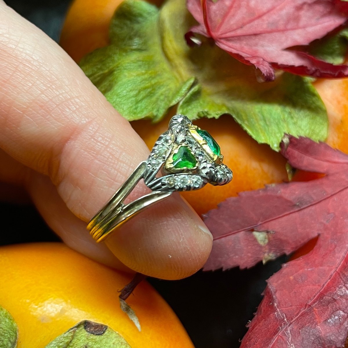 Georgian Diamond And Green Paste Ring. English, Early 19th Century.-photo-5