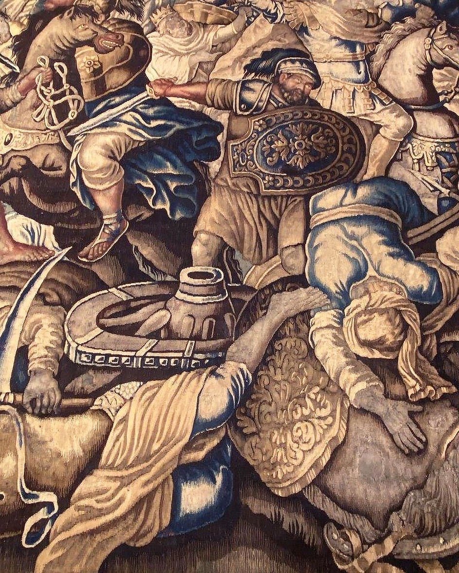 Tapisserie d'Aubusson d'Alexandre Le Grand. Française, XVIIe Siècle.  -photo-3