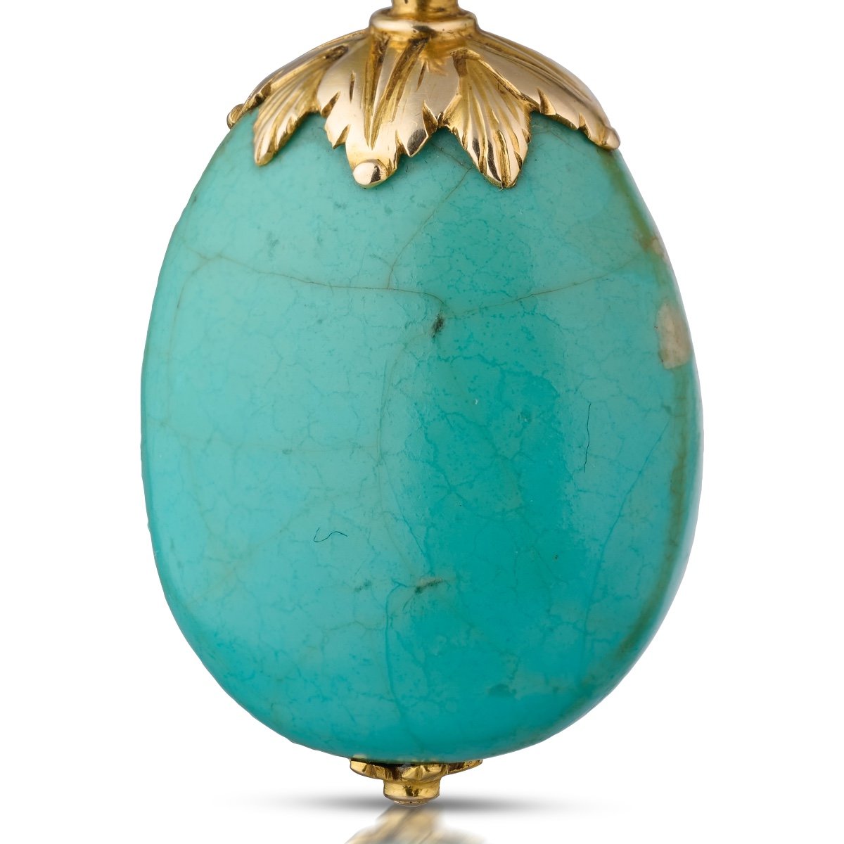 Renaissance Gold Mounted Talismanic Turquoise Pendant. French, Late 16th Century-photo-2