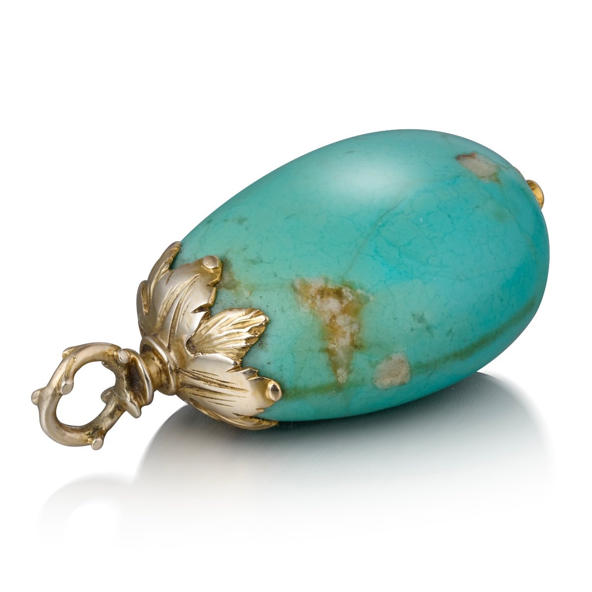 Renaissance Gold Mounted Talismanic Turquoise Pendant. French, Late 16th Century-photo-3