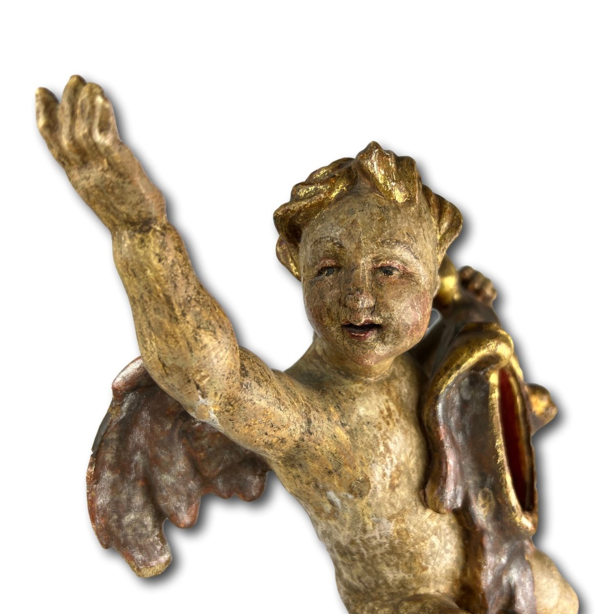 Paire d'Anges Reliques Baroque. Allemand, Début Du XVIIIe Siècle.  -photo-8