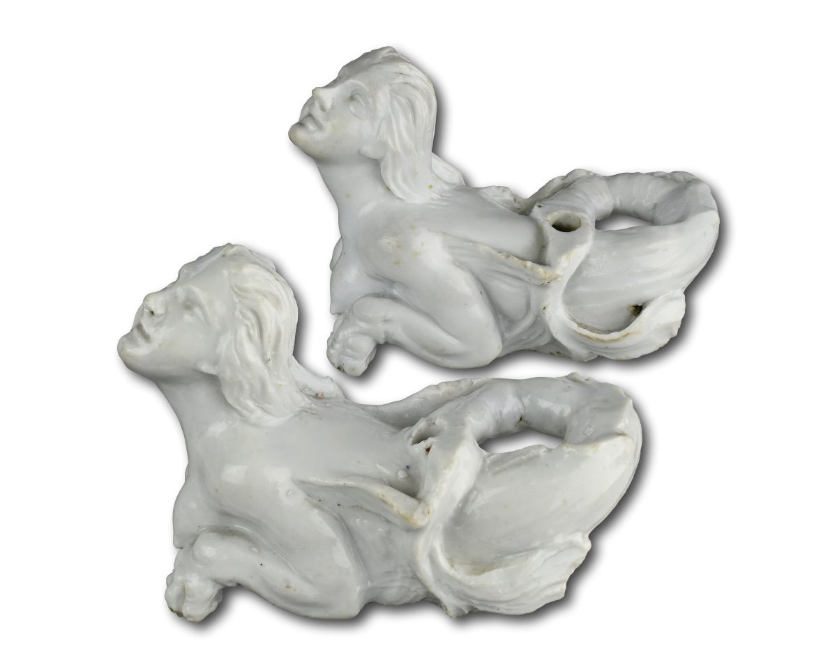 Porcelain Furniture Mounts Of Water Nymphs. Doccia Porcelain Factory, C.1755-60.-photo-4