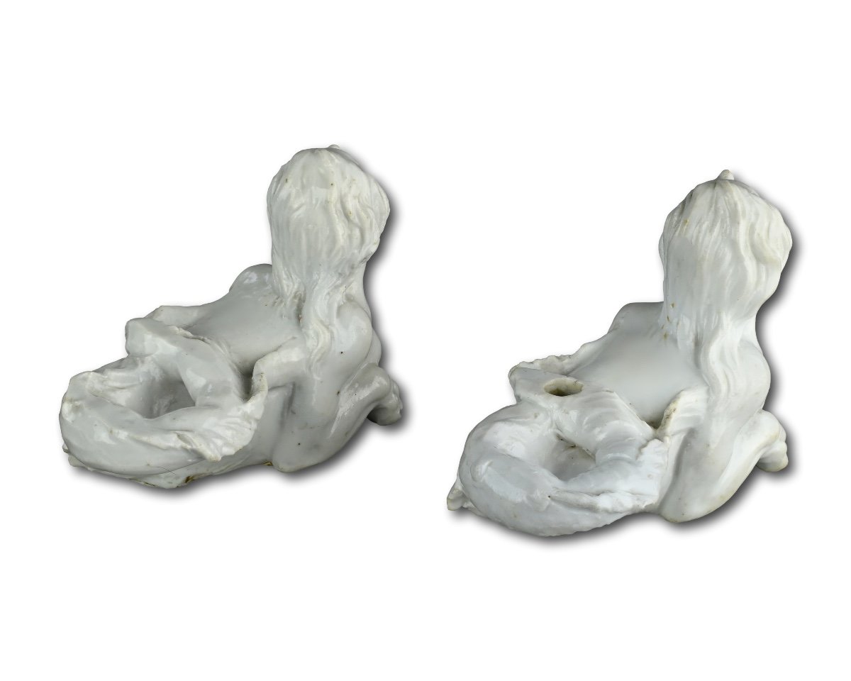 Porcelain Furniture Mounts Of Water Nymphs. Doccia Porcelain Factory, C.1755-60.-photo-2