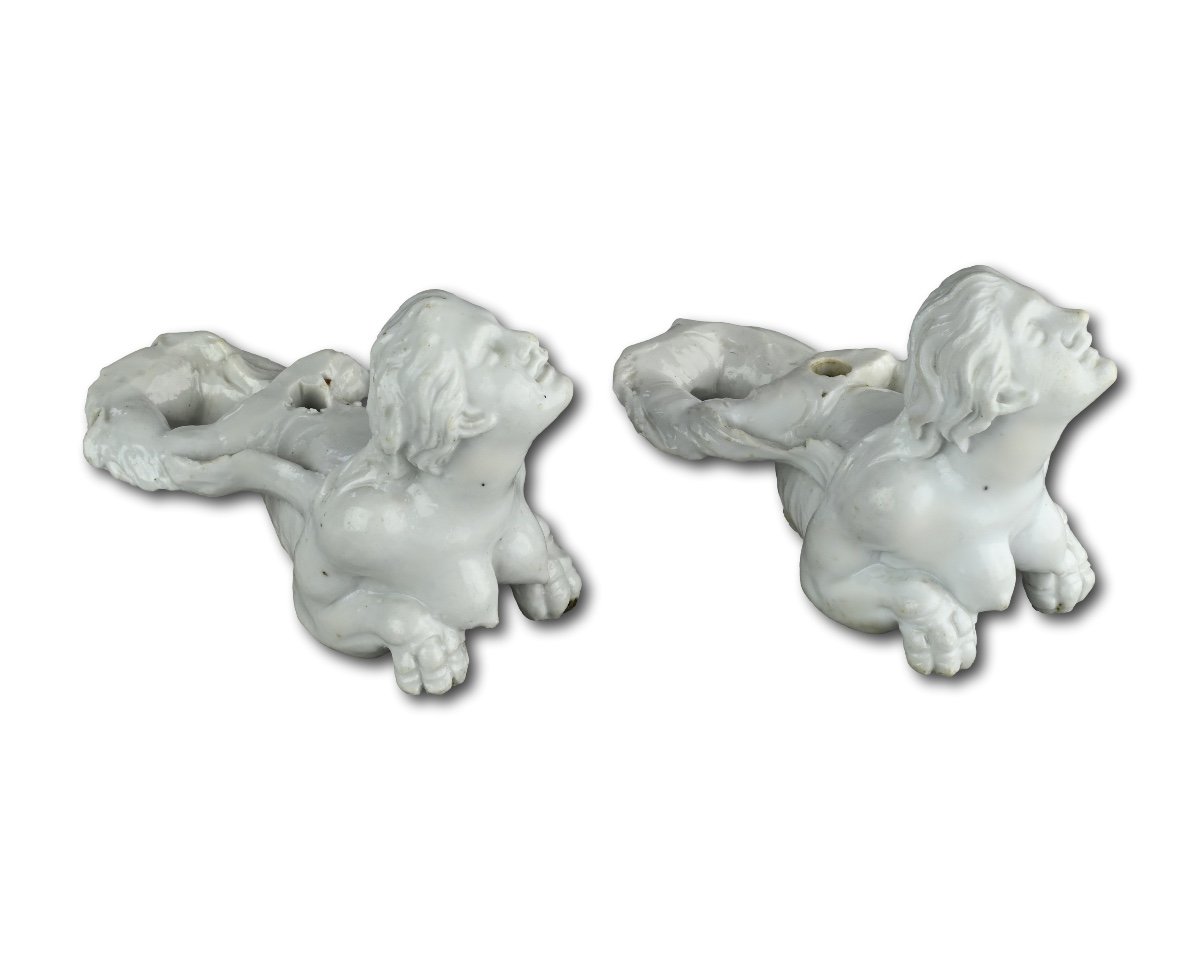 Porcelain Furniture Mounts Of Water Nymphs. Doccia Porcelain Factory, C.1755-60.-photo-3