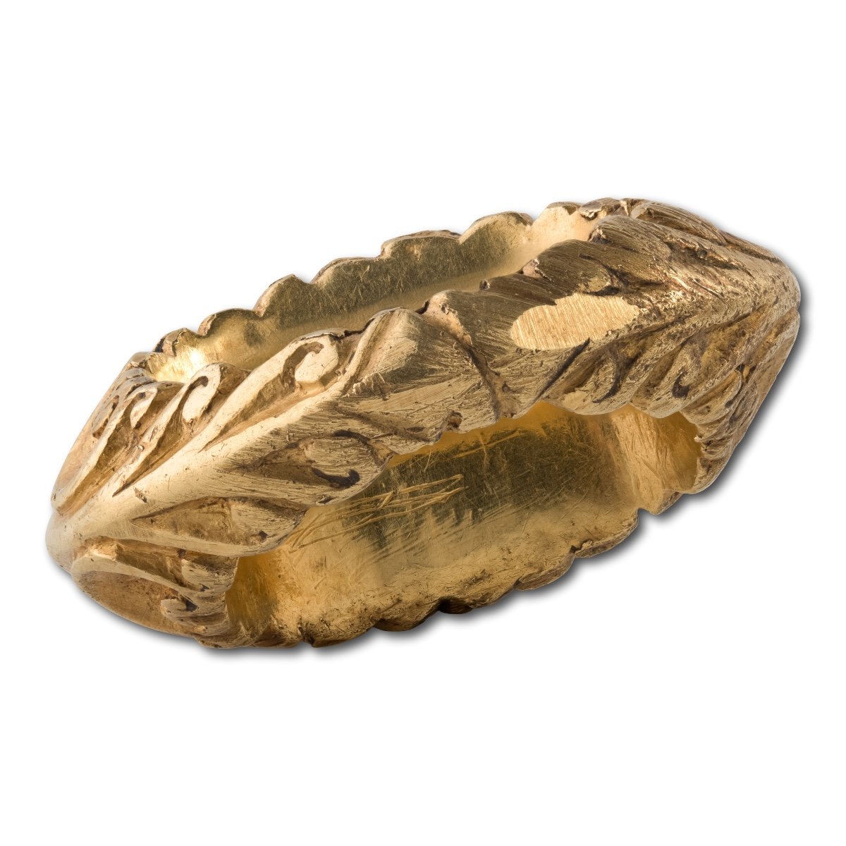 Massive Gold Ring With An Intaglio Of An Imperial Eagle. Roman, 3rd Century Ad.-photo-3