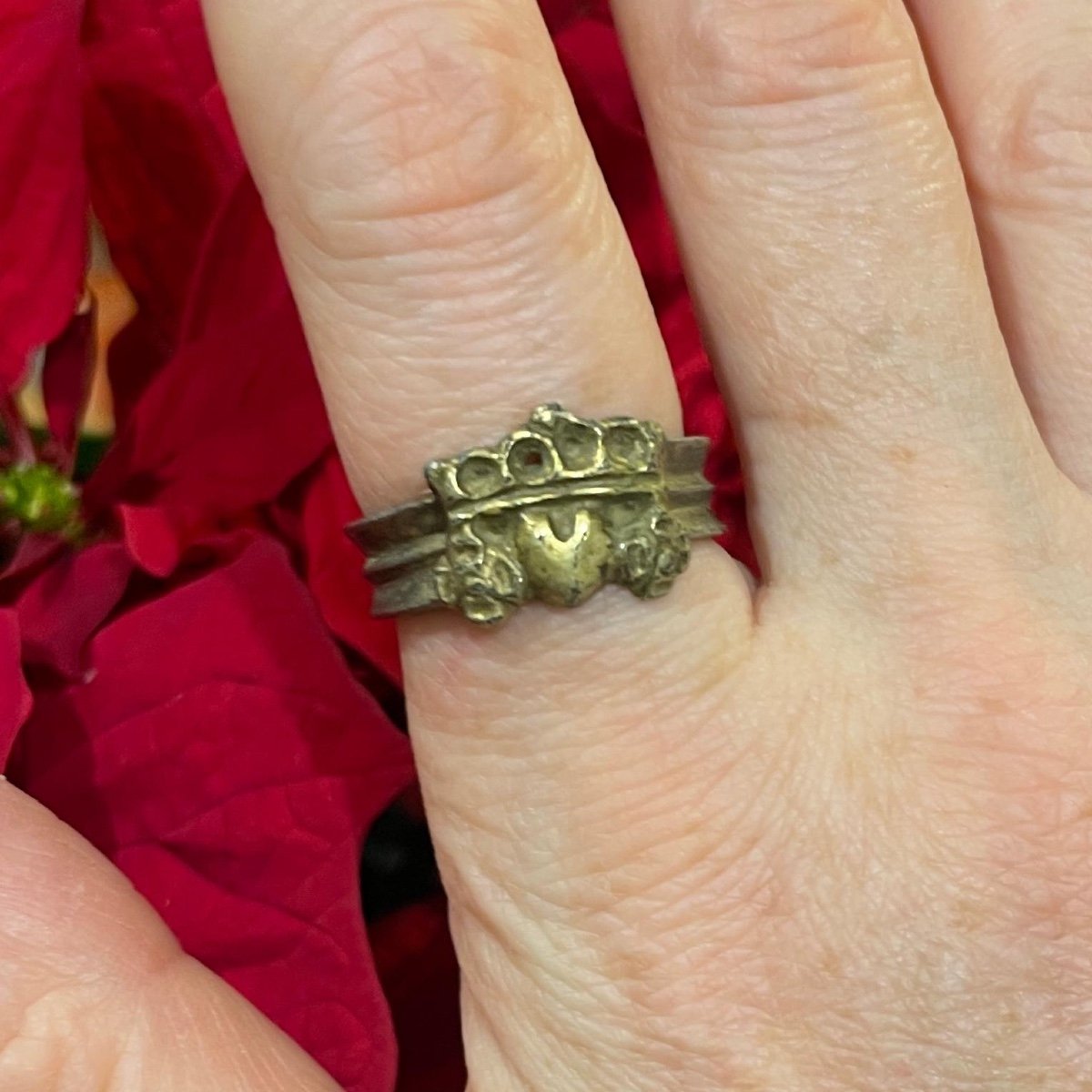 Bague De Fiançailles En Argent Doré. Angleterre, XVe Siècle.-photo-5