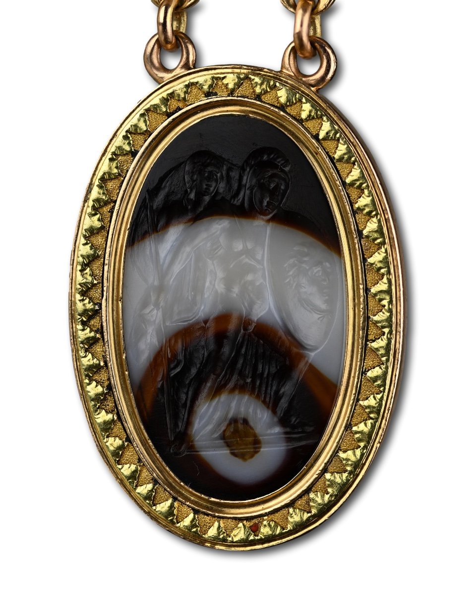 Pendentif En Or Avec Une Intaille De Persée Et Andromède, XVIIe - XVIIIe Siècle.  -photo-6