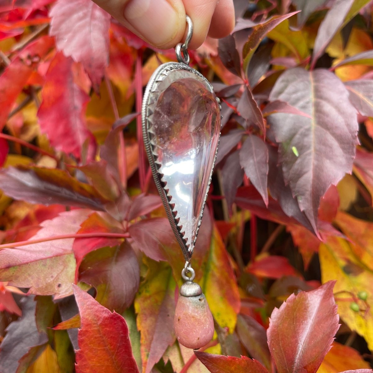 Large Silver Mounted Heart Shaped Rock Crystal Amulet. German, 17th Century.-photo-7