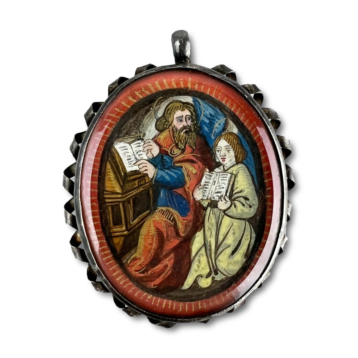 Silver Pendant With An Illuminated Miniature. French, 16th Century.-photo-4