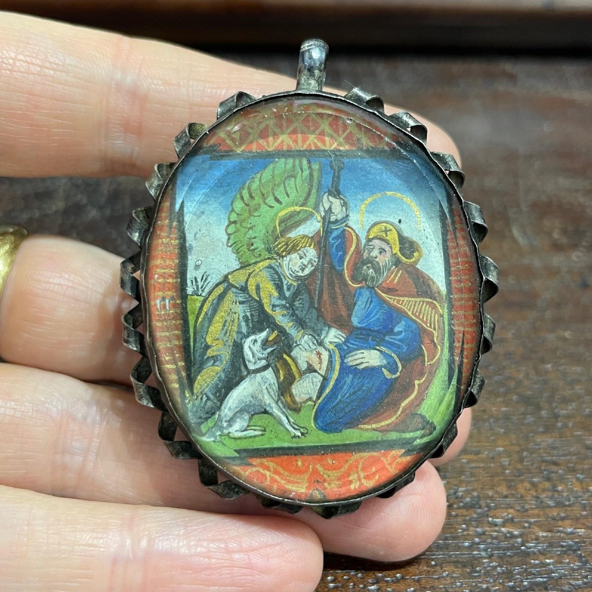 Silver Pendant With An Illuminated Miniature. French, 16th Century.-photo-5