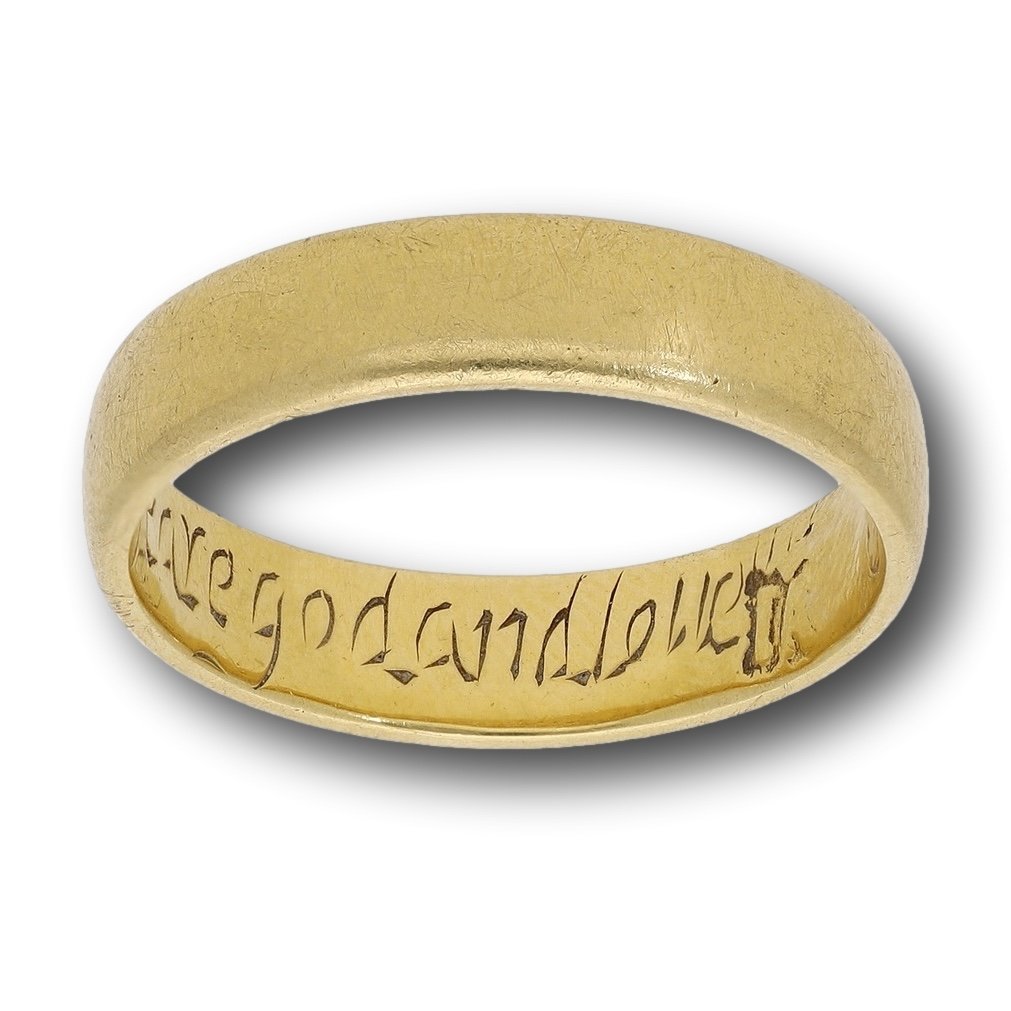 Gold Posy Ring ‘all That I Desier Of Thee Is To Feare God And Love’.-photo-2