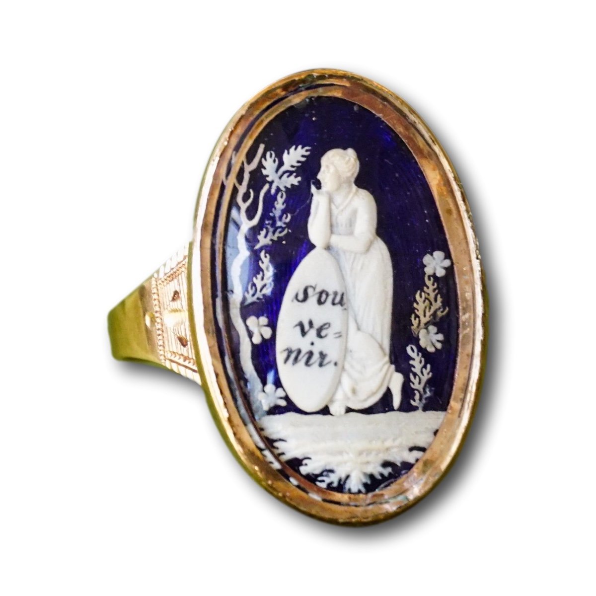 Bague Souvenir Micro-gravée. Française, Fin Du XVIIIe Siècle.  