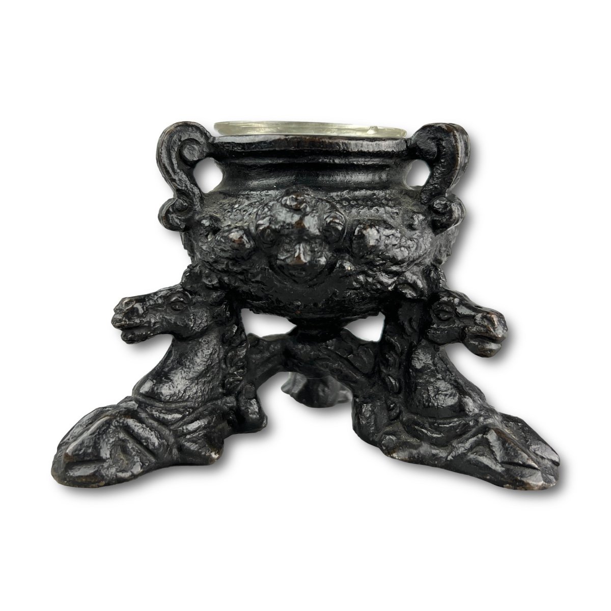 Renaissance Bronze Inkwell With Hippocampus And Putti. Italian, 16th Century.-photo-2