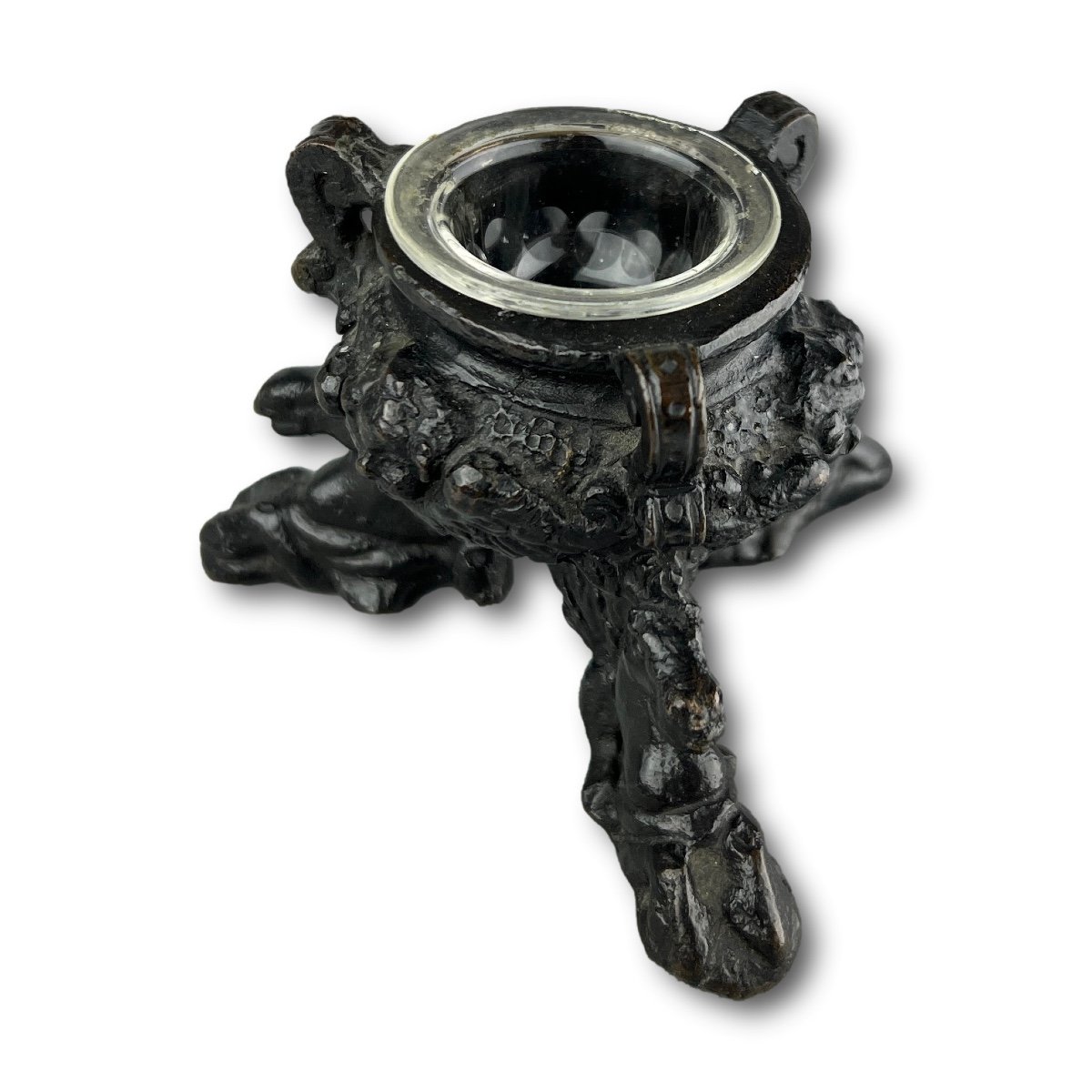 Renaissance Bronze Inkwell With Hippocampus And Putti. Italian, 16th Century.-photo-7