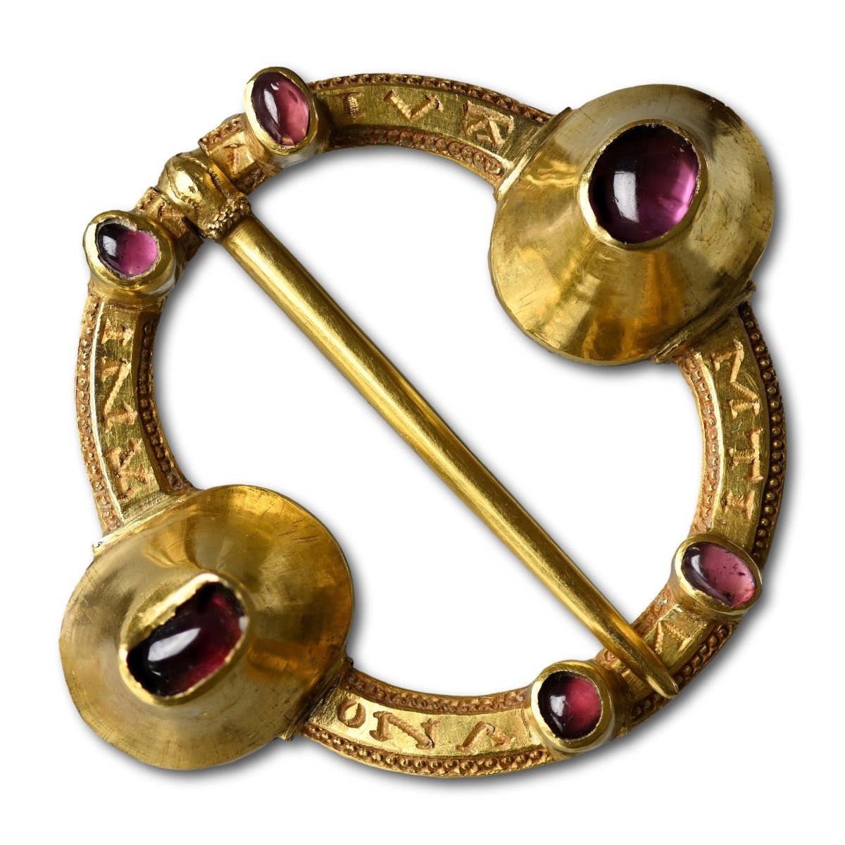 Medieval Gold & Garnet Set Annular Brooch. French Or English, 13th/14th Century.-photo-2