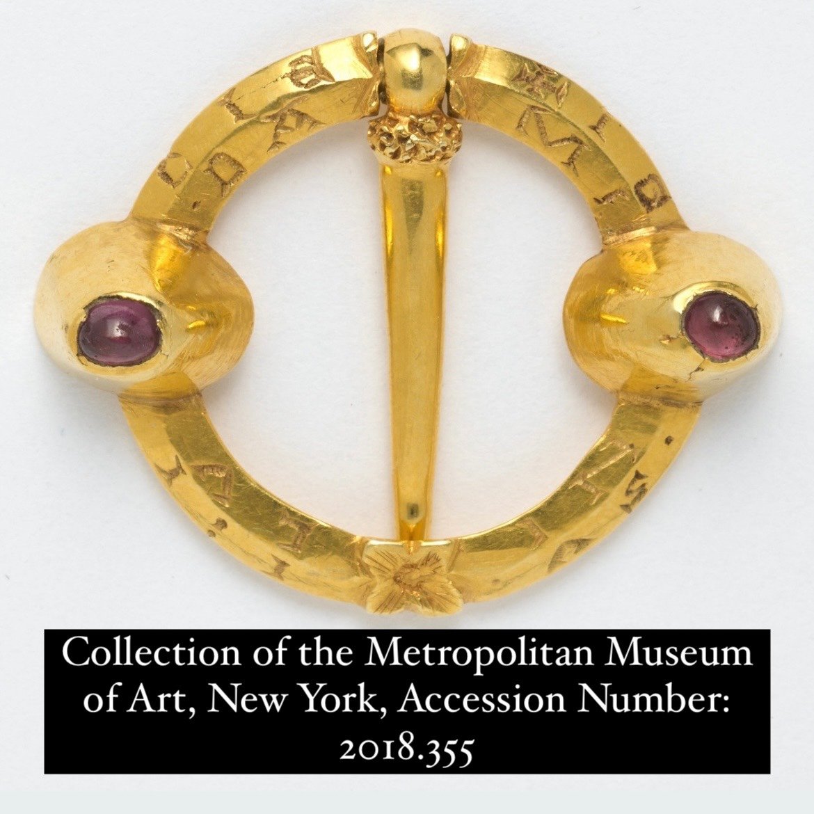 Medieval Gold & Garnet Set Annular Brooch. French Or English, 13th/14th Century.-photo-8