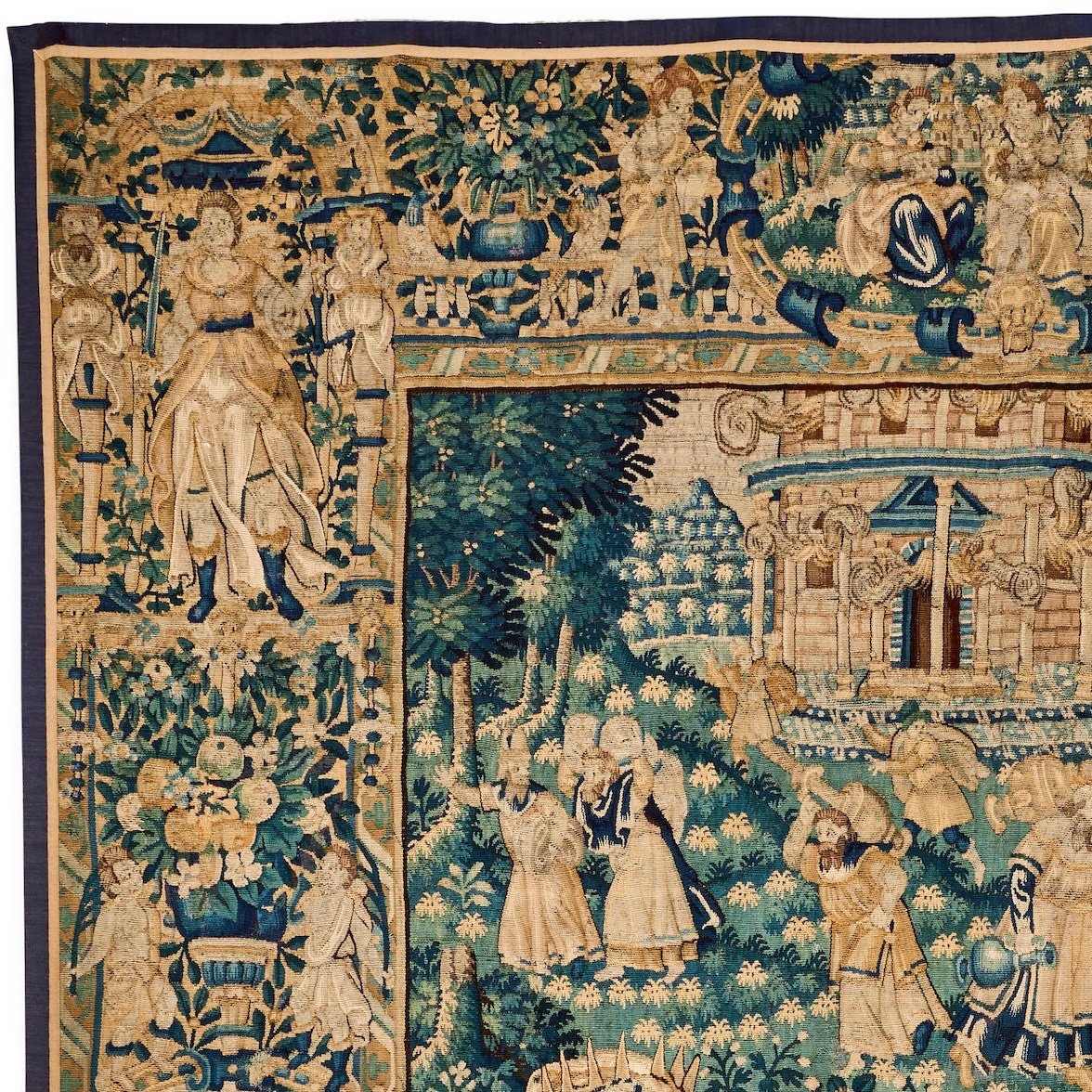 Old Testament Tapestry With The Tower Of Babel. Oudenaarde, Late 16th Century.-photo-3