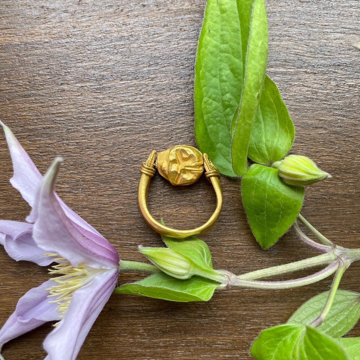 Ancient Gold Scarab Ring With A Heron. Southern Italy, 4th Century Bc.-photo-6