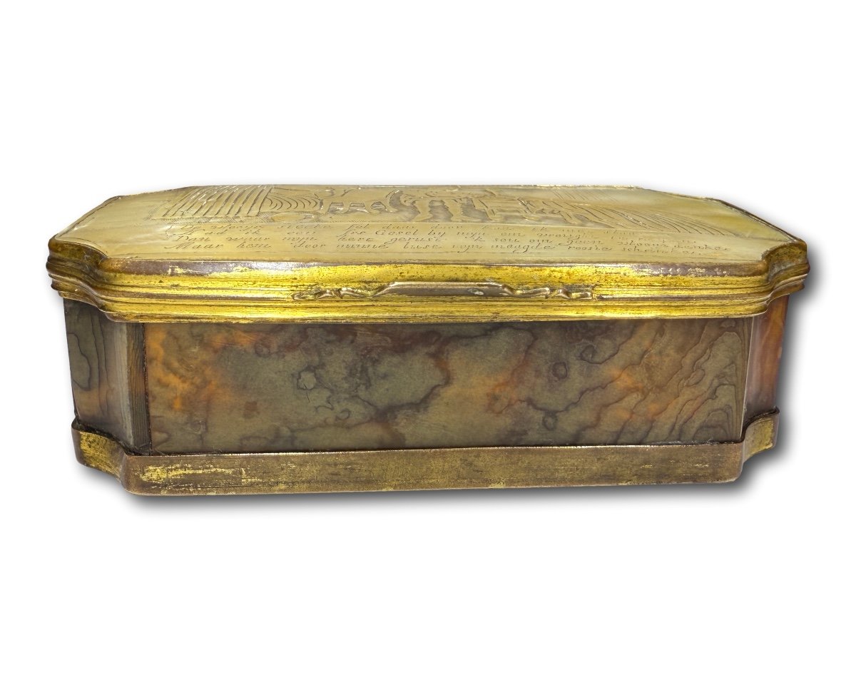 Amusing Mother Of Pearl And Tortoiseshell Tobacco Box. Dutch, 18th Century.-photo-6