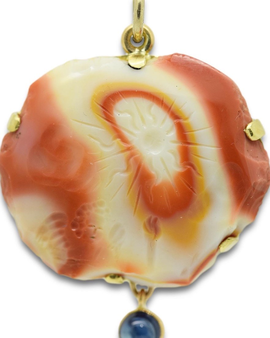 Agate Intaglio Pendant With Cupid. Italian, Early Seventeenth Century And Later.-photo-3