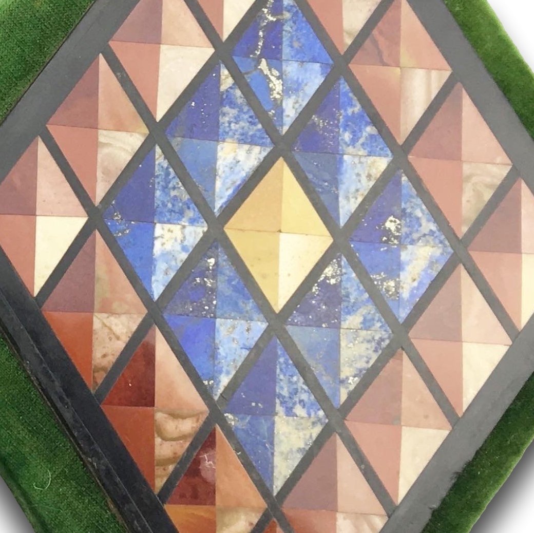 Pietra Dura Diamond Panels. Italian, 19th Century.-photo-4