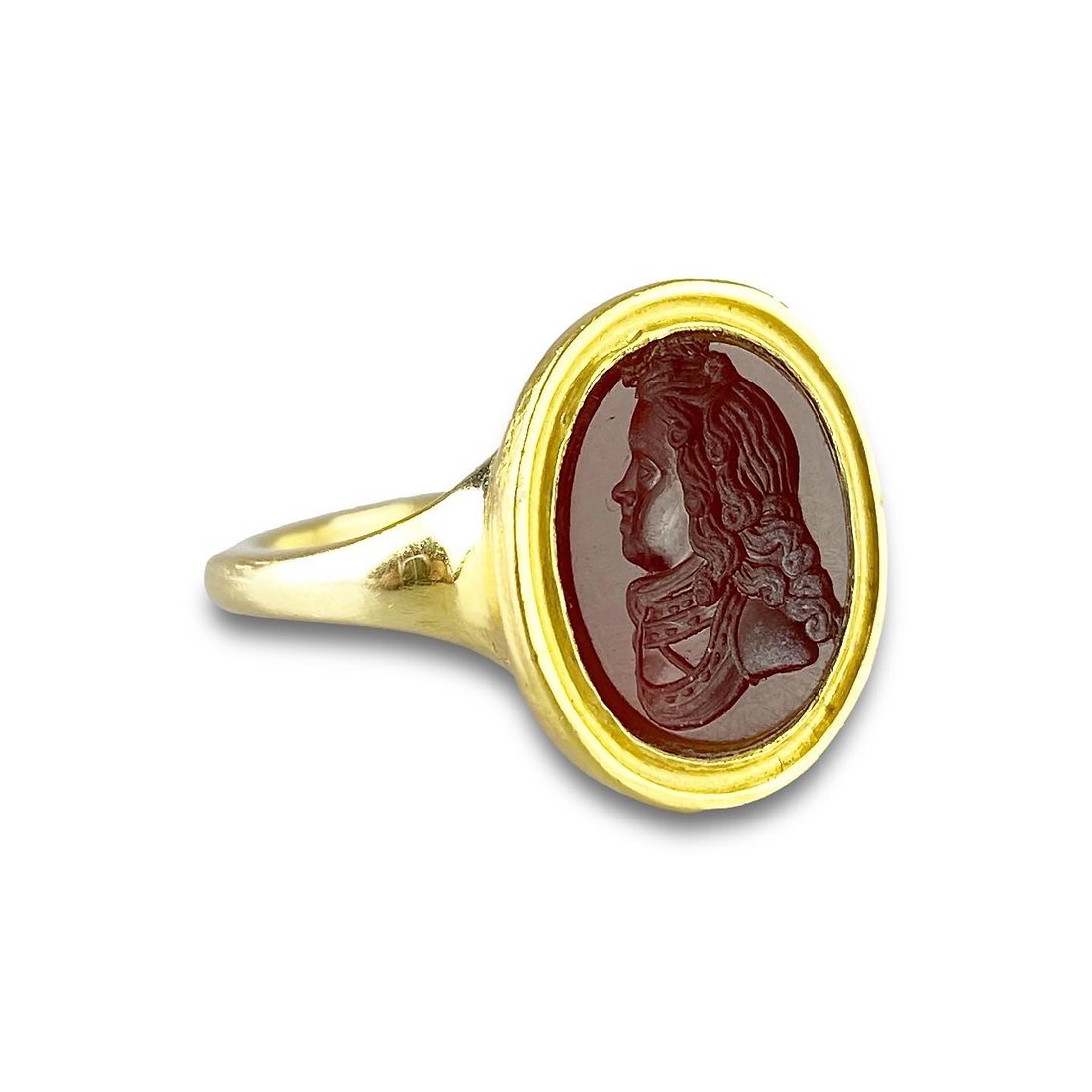 Ring With Intaglio Of Joseph I (1678-1711). 17th Century, Later Gold Ring. -photo-5