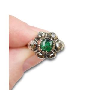 Baroque Diamond And Emerald Ring. Spanish, Late 17th Century.