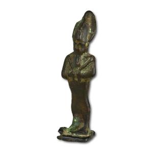 Figure Votive En Bronze d'Osiris. égyptien, Période Tardive (vers 713-332 Av. J.-c.).  