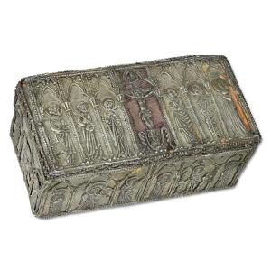 Lead Clad Casket With Scenes Of The Life Of Christ. English, 14/15th Century.