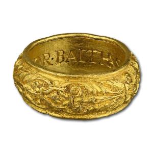Important Renaissance Amuletic Gold Ring Engraved With The Names Of The Magi.