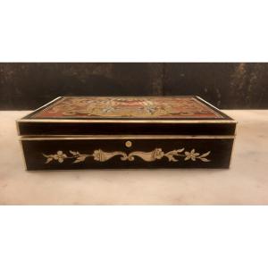 19th Century Ball Marquetry Box 