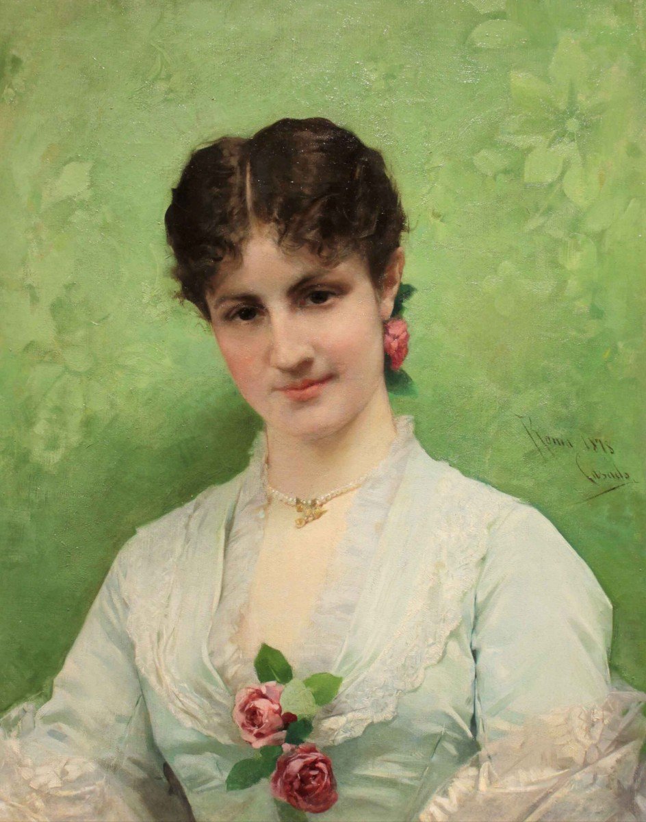 José Maria Casado De Alisal - Female Portrait (1878)-photo-2