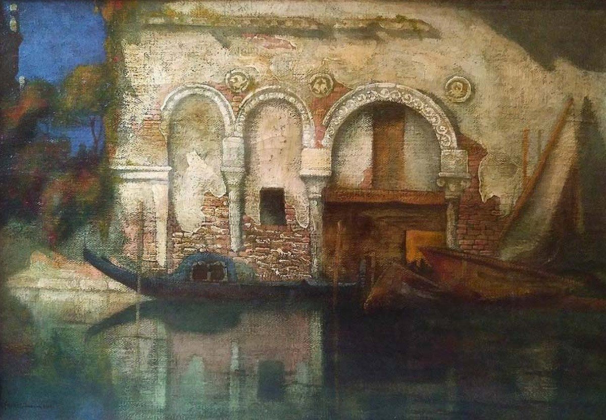 Gennaro Favai - Vue De Ca' Da Mosto à Venise (1909)