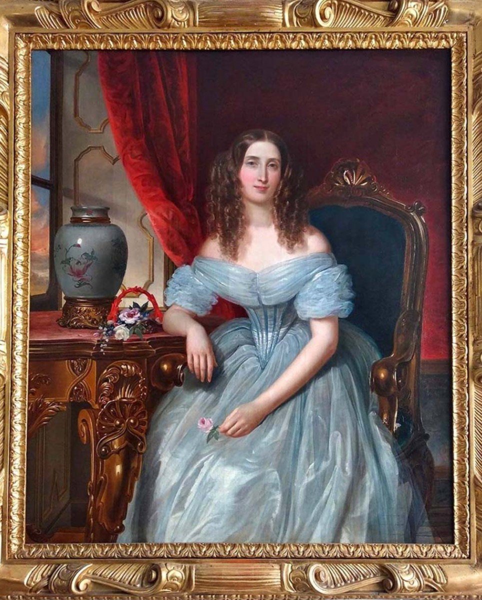 Pietro Lucchini - Portrait Of A Noblewoman (1843)