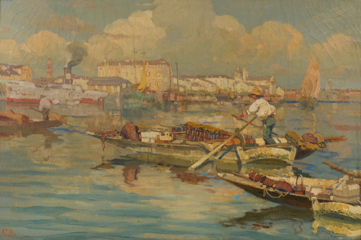 Vettore Zanetti Zilla  - Return From Fishing (1919)-photo-2