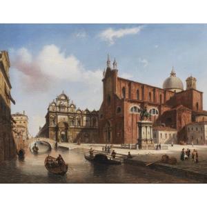 Edoardo Francesco Bossoli - Basilique Des Saints Jean Et Paul à Venise