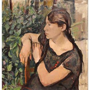 Ennio Pozzi - Young Tuscan Girl (gisella) (1928)