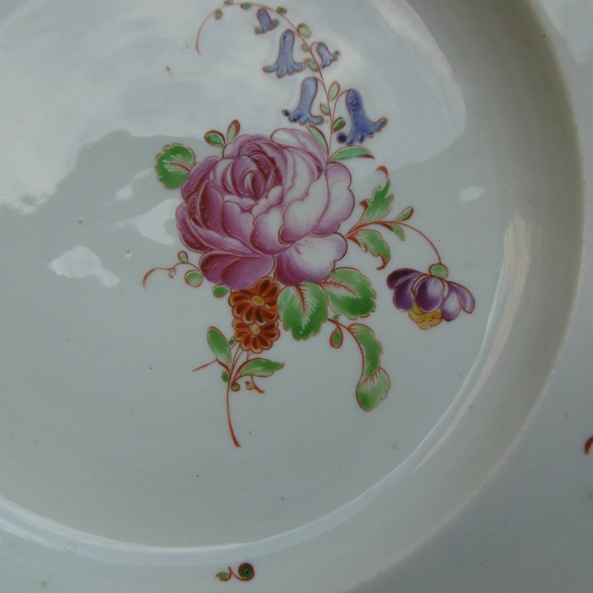 Niderviller Porcelain Plate In C Crown Period 18th-photo-2